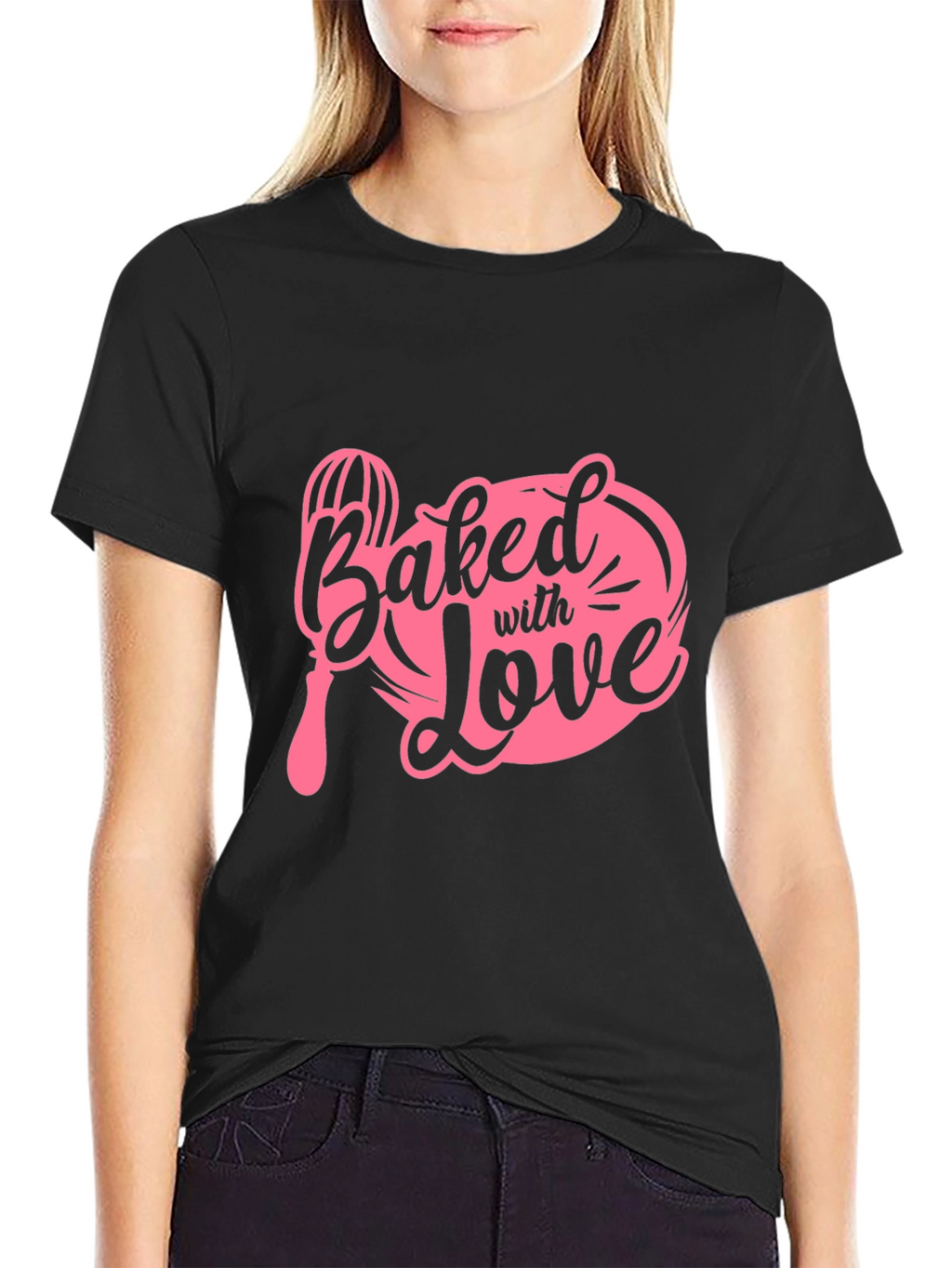 Baked With Love T-Shirt - Black Cotton Tee