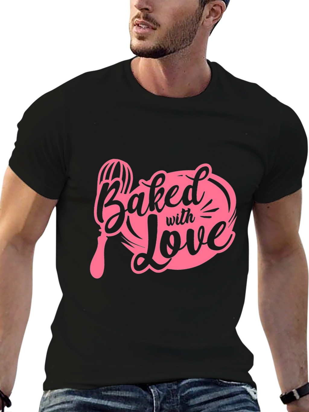 Baked With Love T-Shirt - Black Cotton Tee
