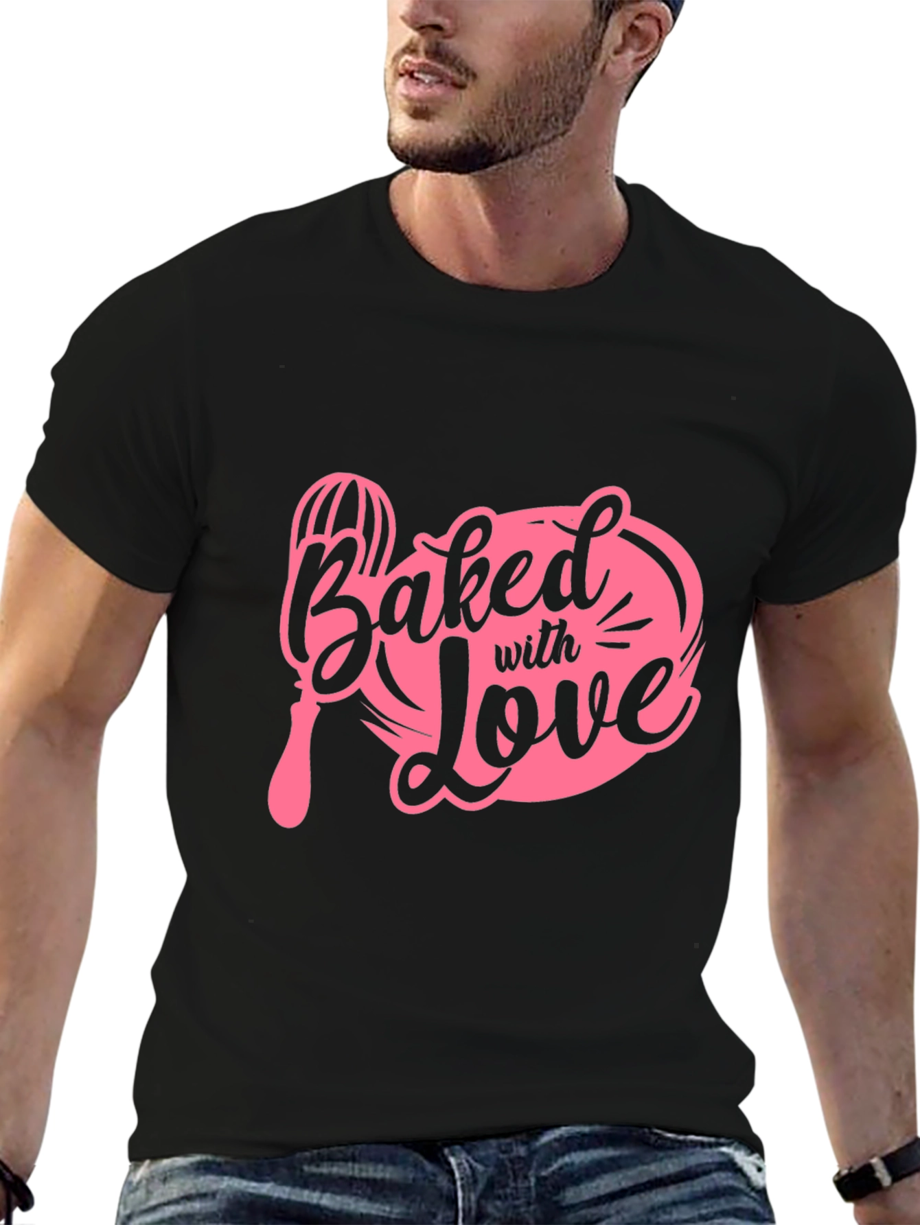 Baked With Love T-Shirt - Black Cotton Tee