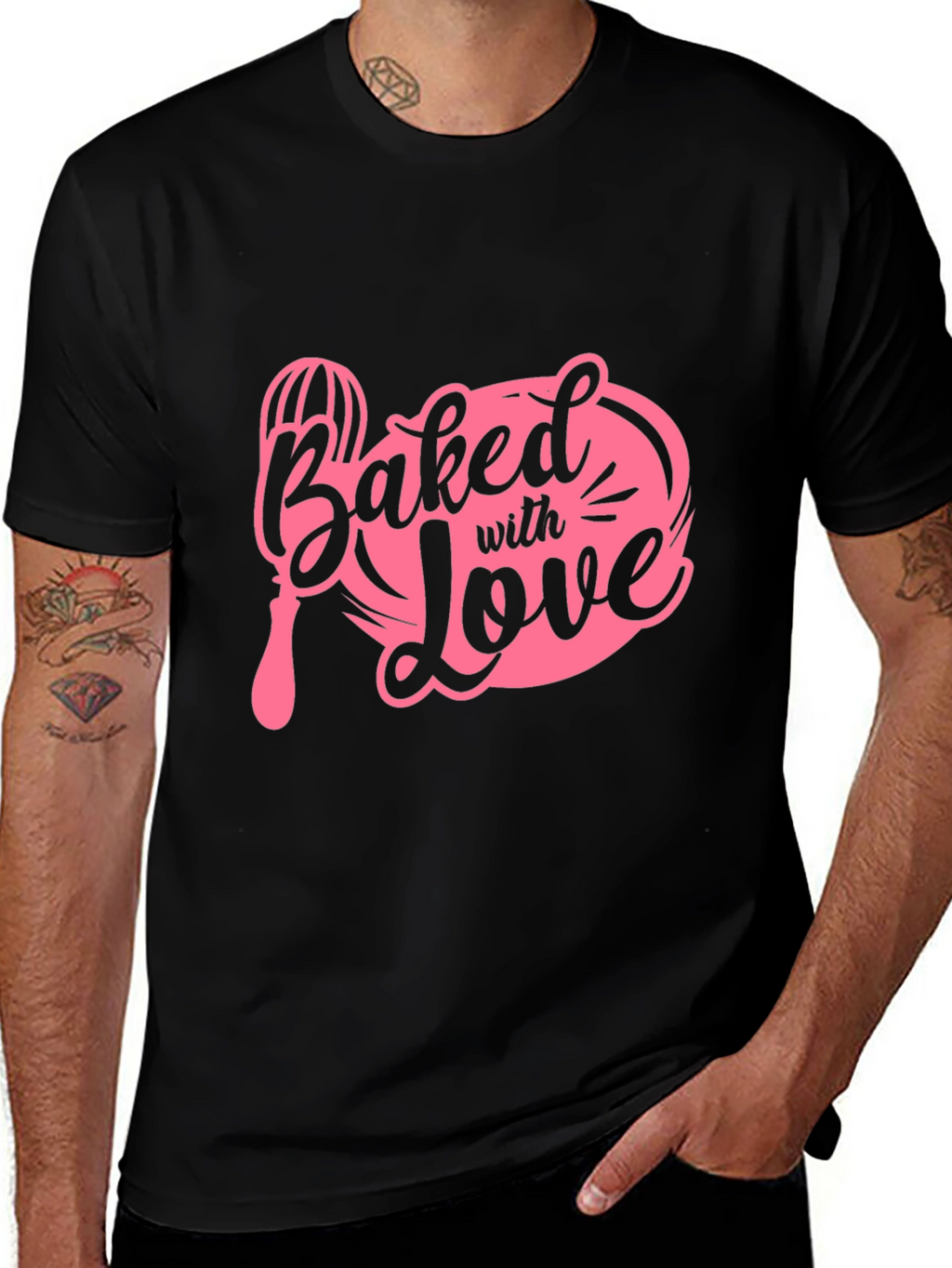 Baked With Love T-Shirt - Black Cotton Tee