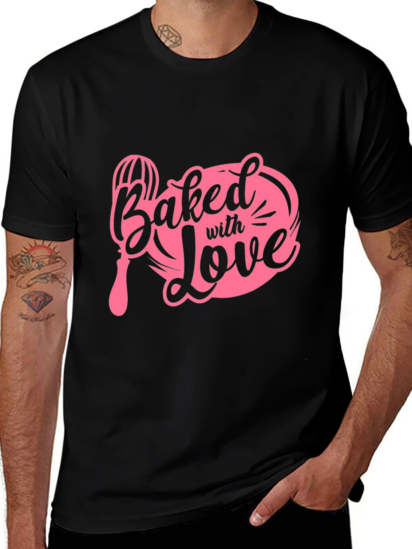 Baked With Love T-Shirt - Black Cotton Tee