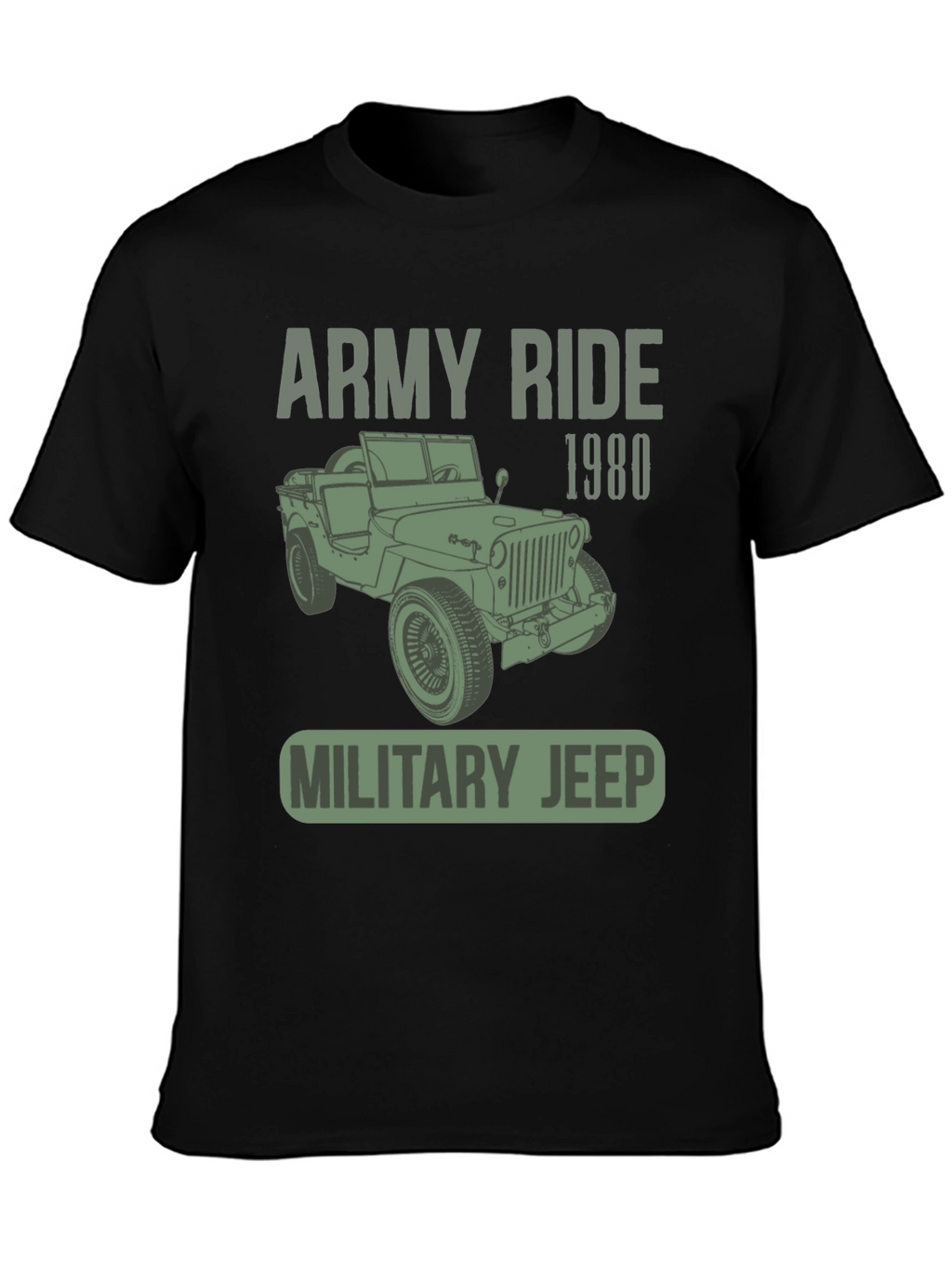 Army Ride 1980 Military Jeep T-Shirt