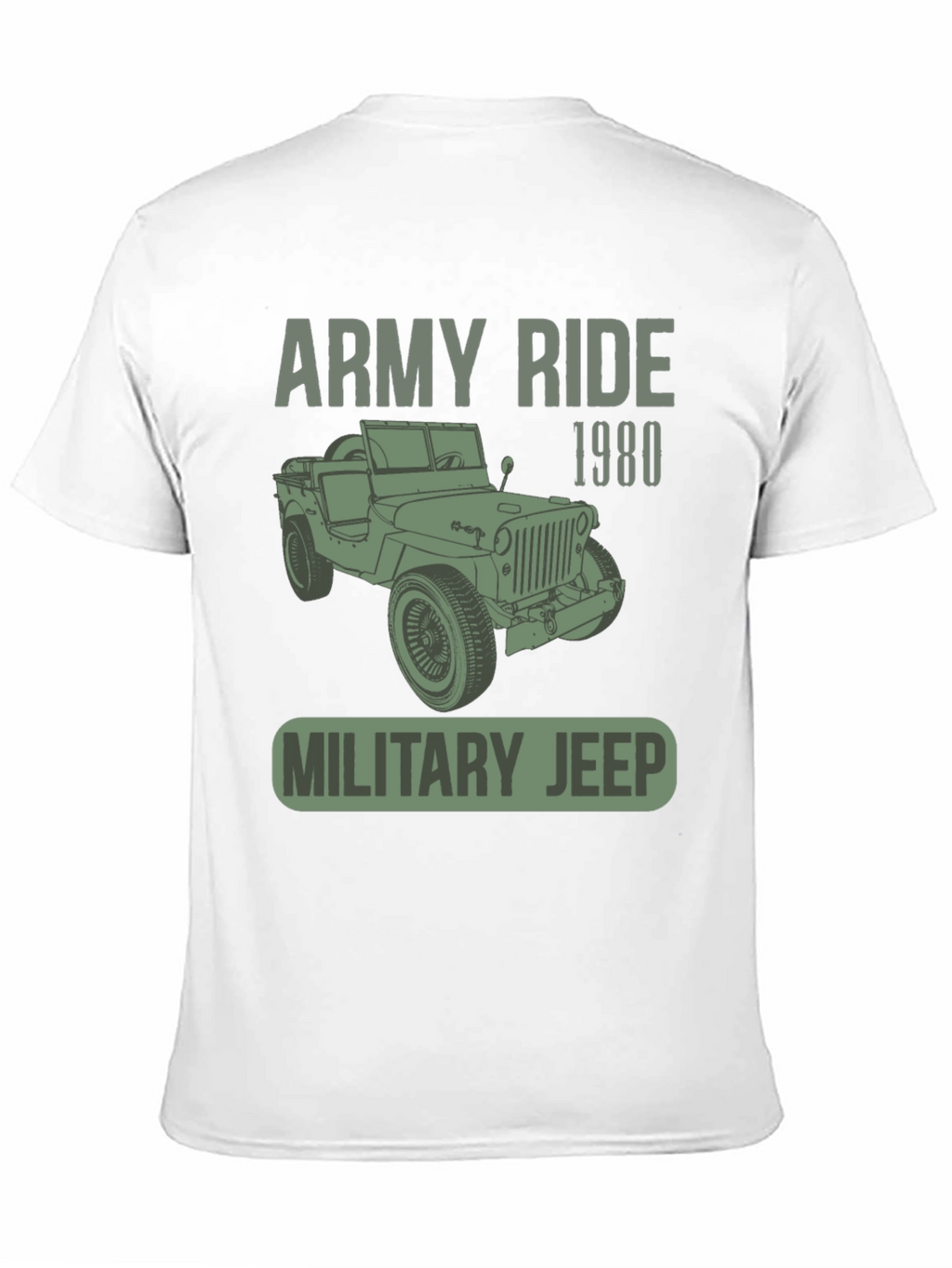 Army Ride 1980 Military Jeep T-Shirt