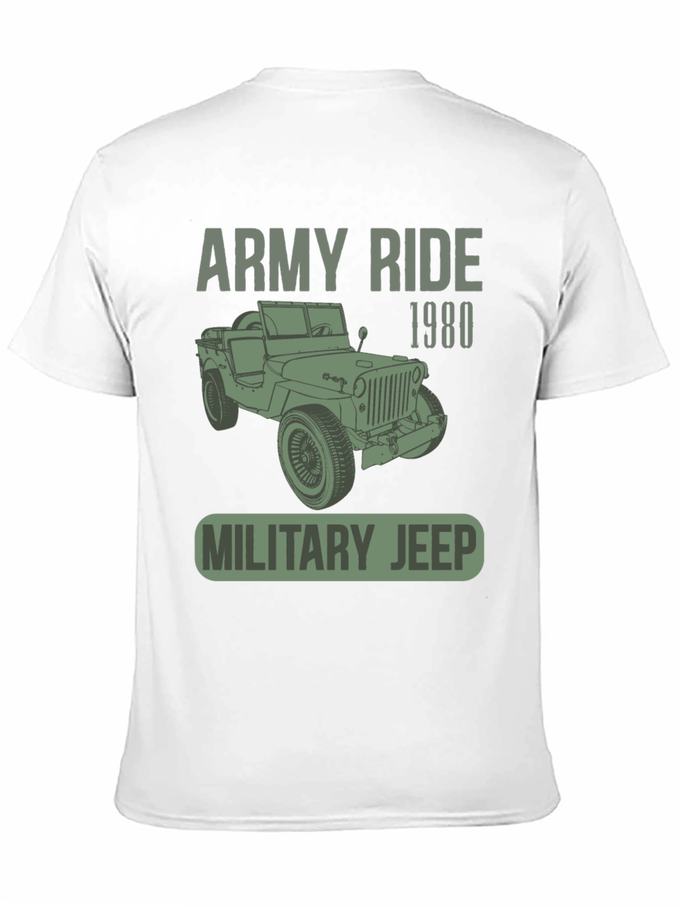 Army Ride 1980 Military Jeep T-Shirt
