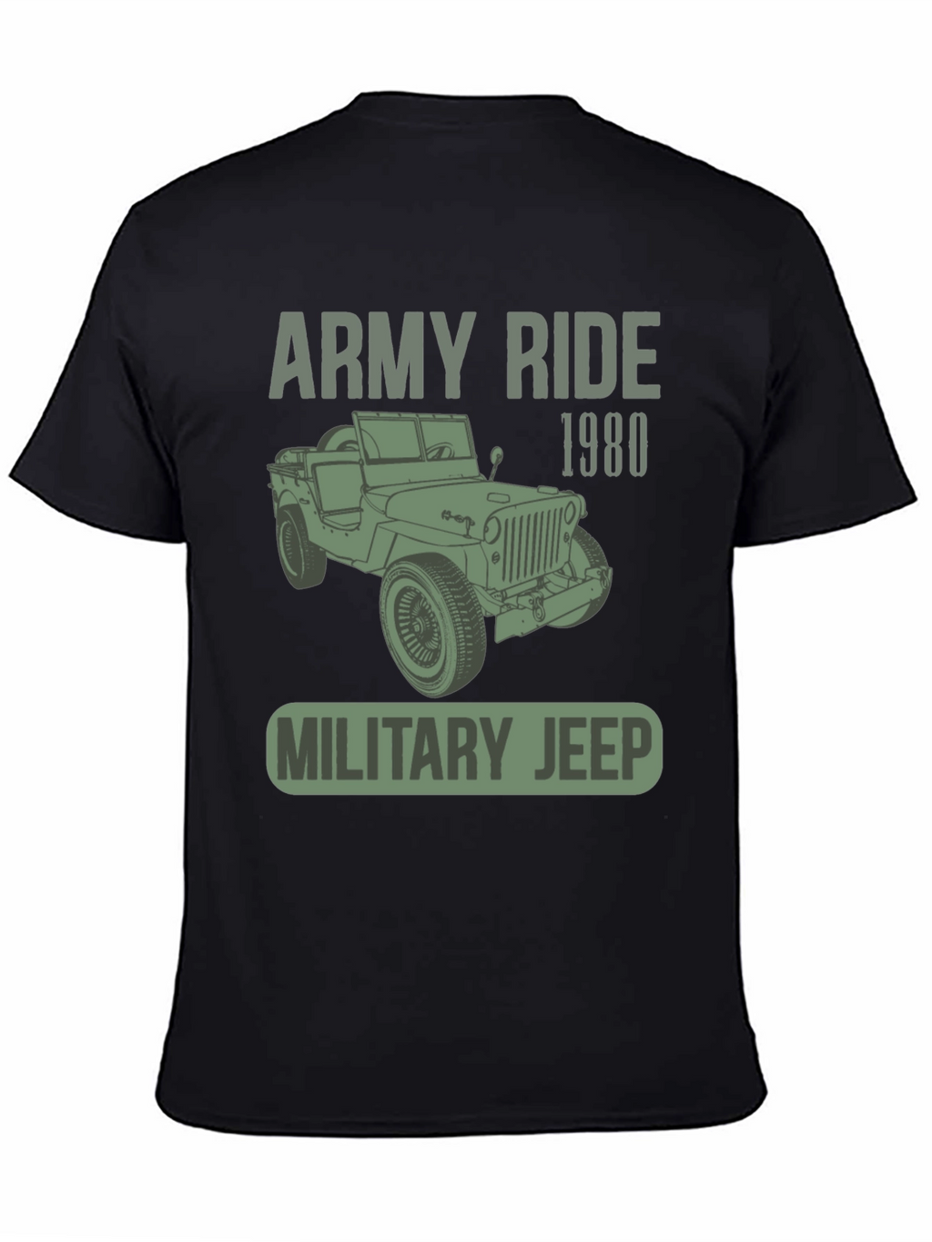 Army Ride 1980 Military Jeep T-Shirt