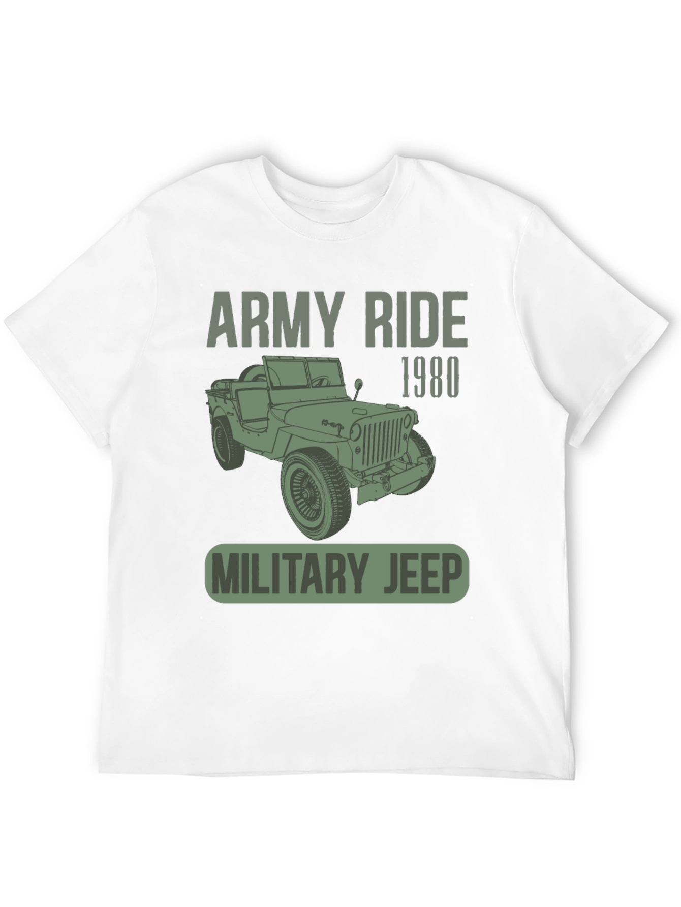 Army Ride 1980 Military Jeep T-Shirt