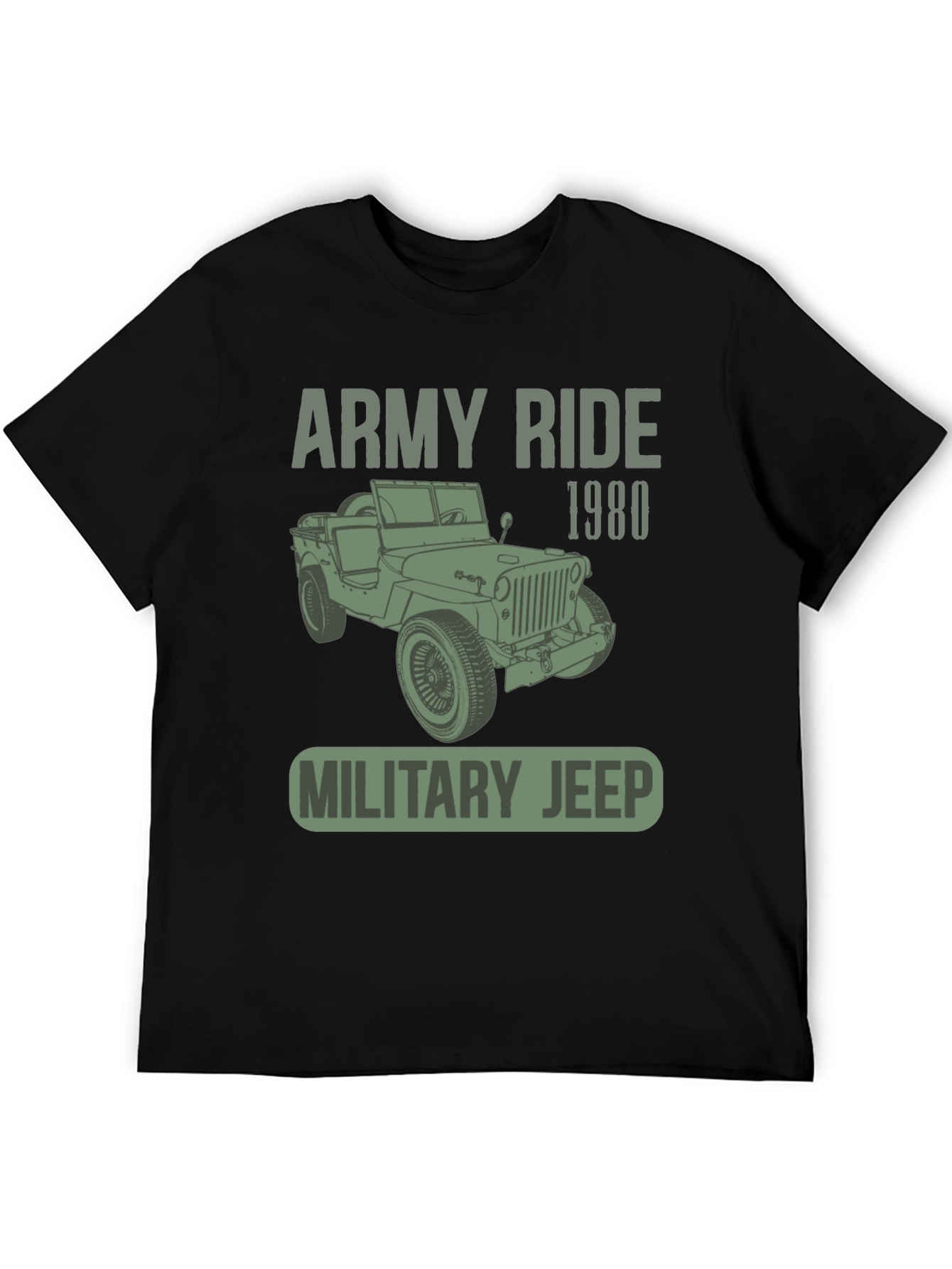 Army Ride 1980 Military Jeep T-Shirt
