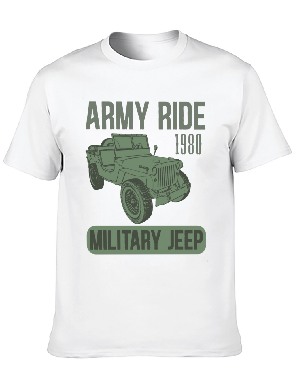 Army Ride 1980 Military Jeep T-Shirt