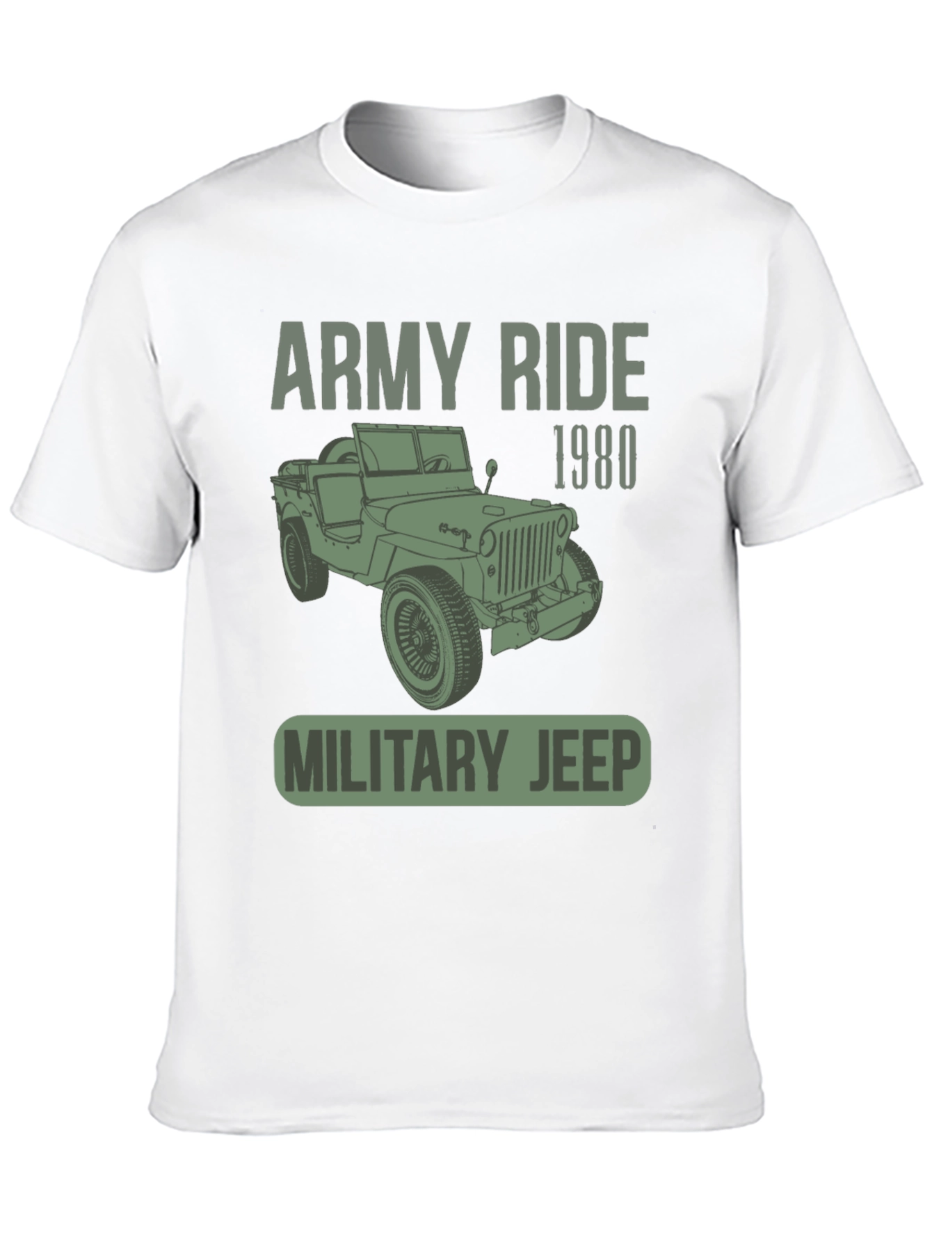 Army Ride 1980 Military Jeep T-Shirt