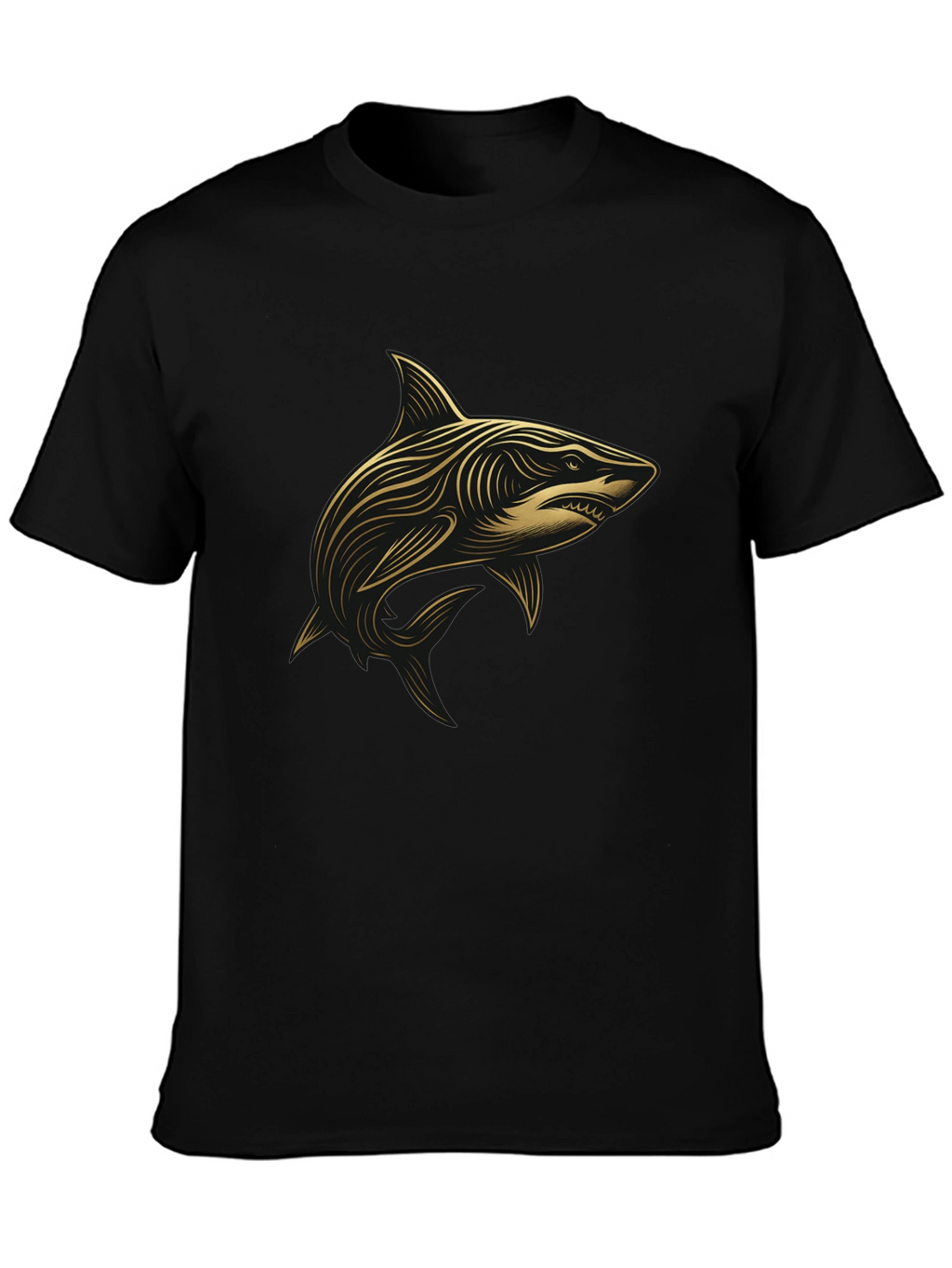 Shark Graphic Black T-Shirt - Stylish Design