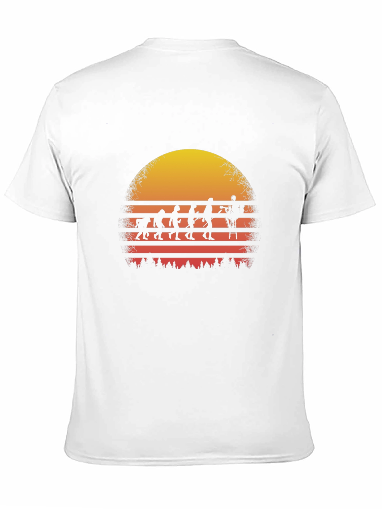 Evolution of Climbing T-Shirt Sunset Design