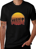 Evolution of Climbing T-Shirt Sunset Design