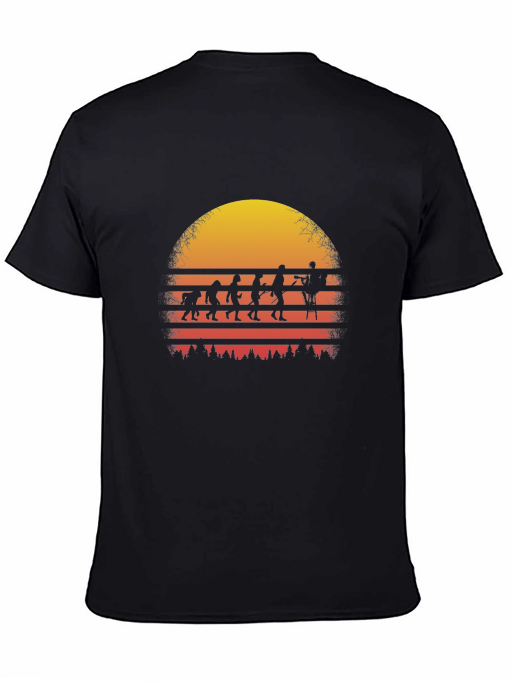 Evolution of Climbing T-Shirt Sunset Design