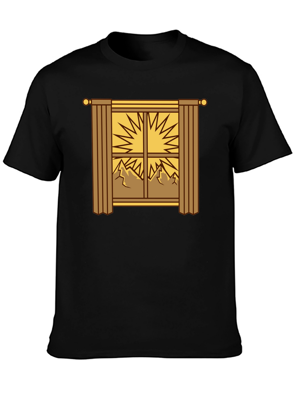 Scenic Window Graphic Tee - Mountain Sunrise