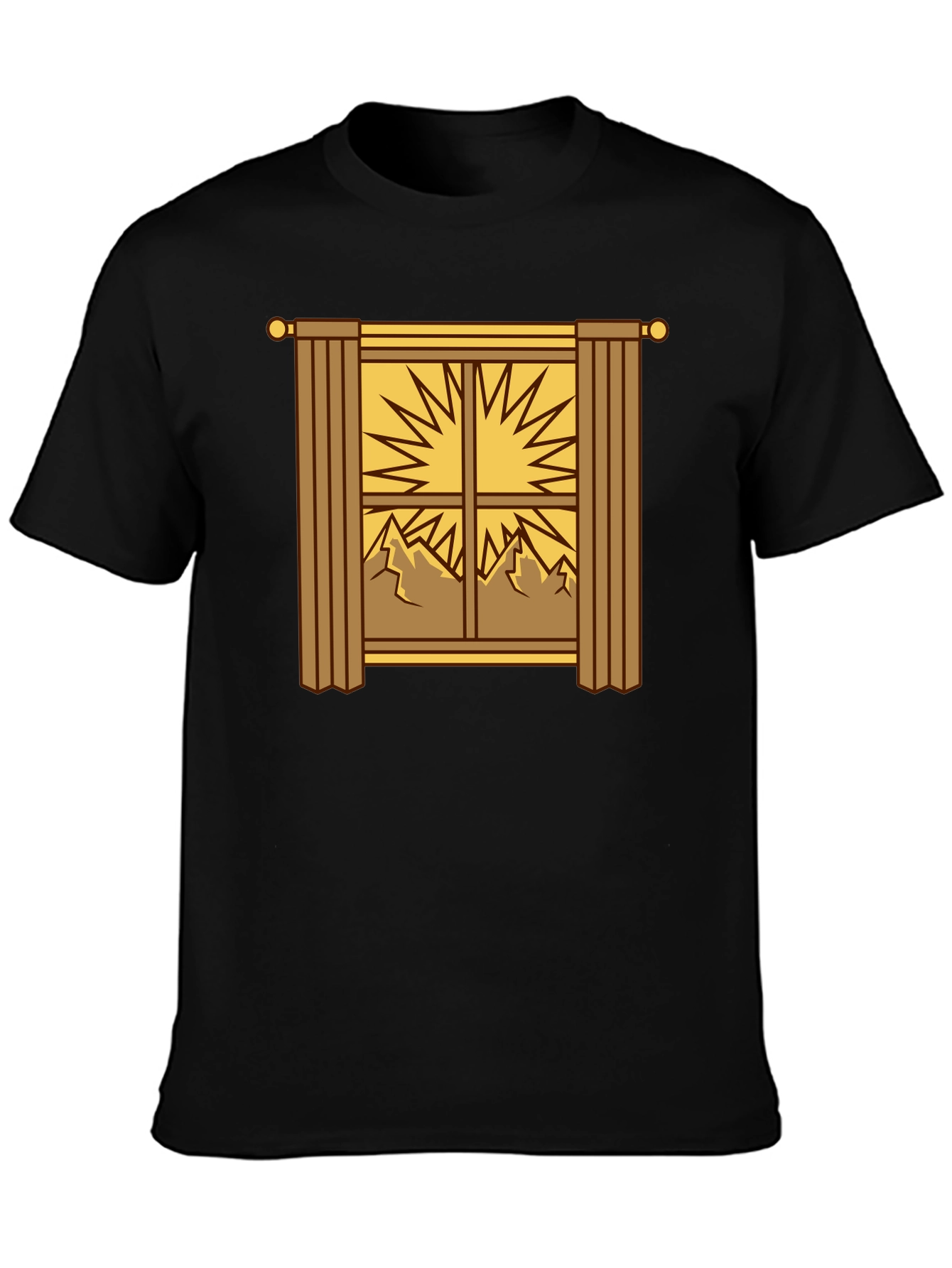 Scenic Window Graphic Tee - Mountain Sunrise