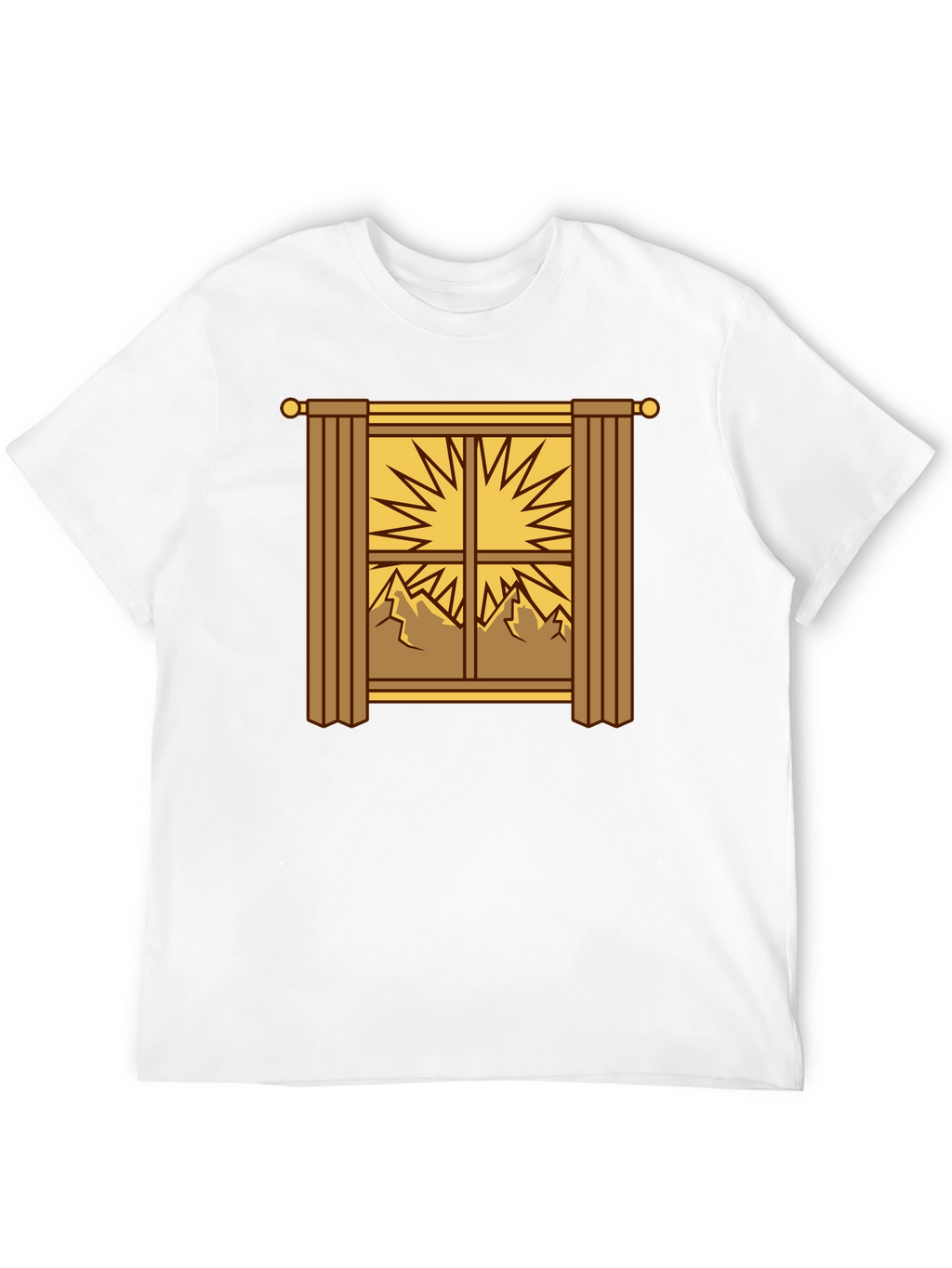 Scenic Window Graphic Tee - Mountain Sunrise