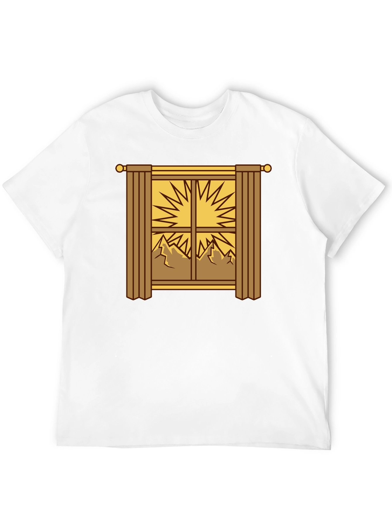 Scenic Window Graphic Tee - Mountain Sunrise