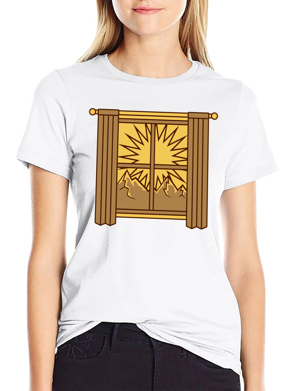 Scenic Window Graphic Tee - Mountain Sunrise