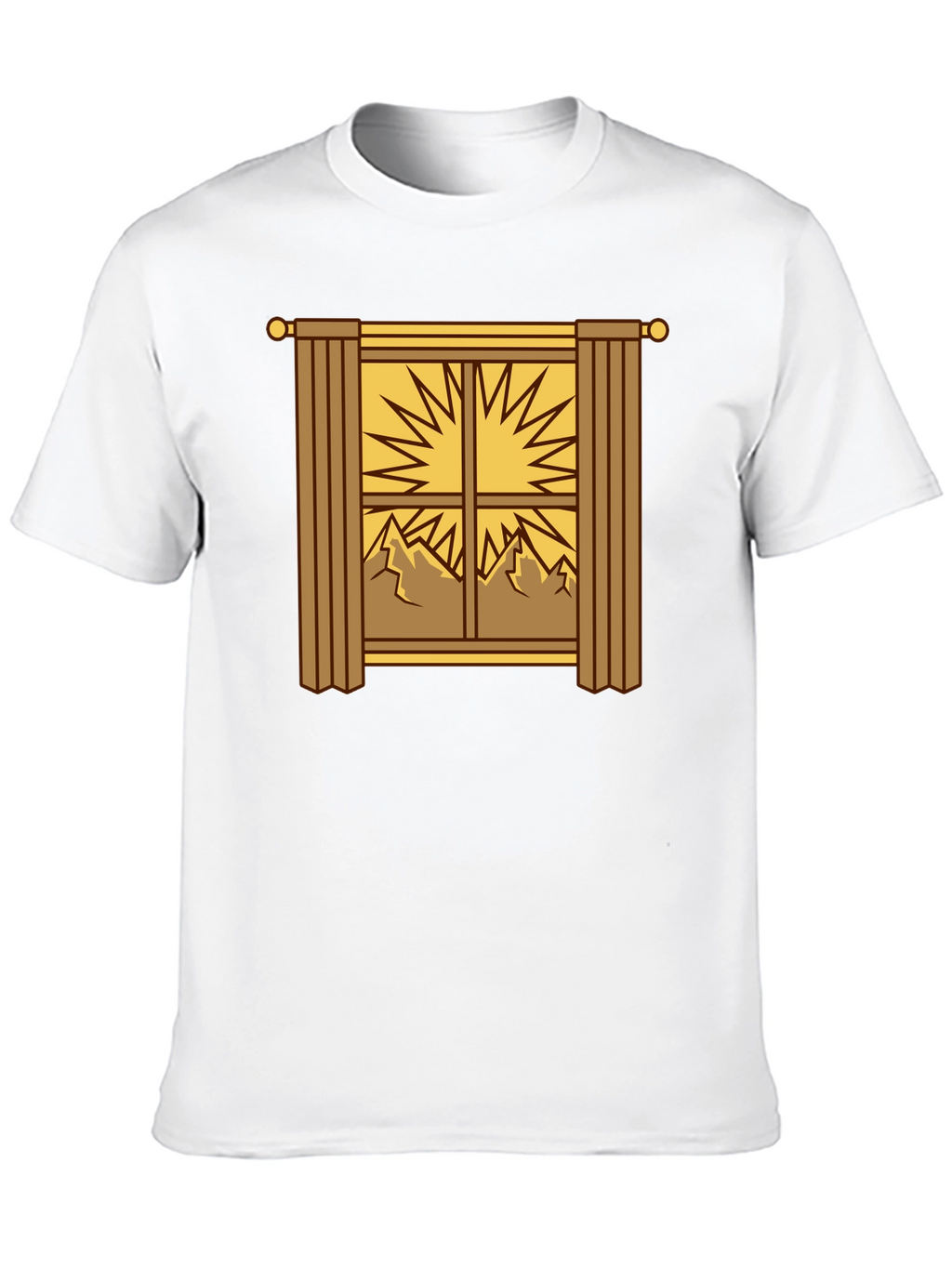 Scenic Window Graphic Tee - Mountain Sunrise