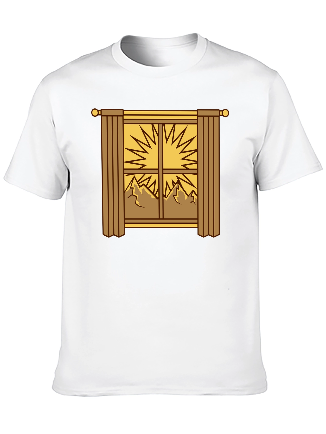 Scenic Window Graphic Tee - Mountain Sunrise