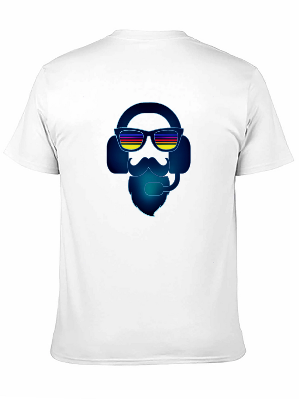 Retro Gamer Headset Beard Graphic Tee