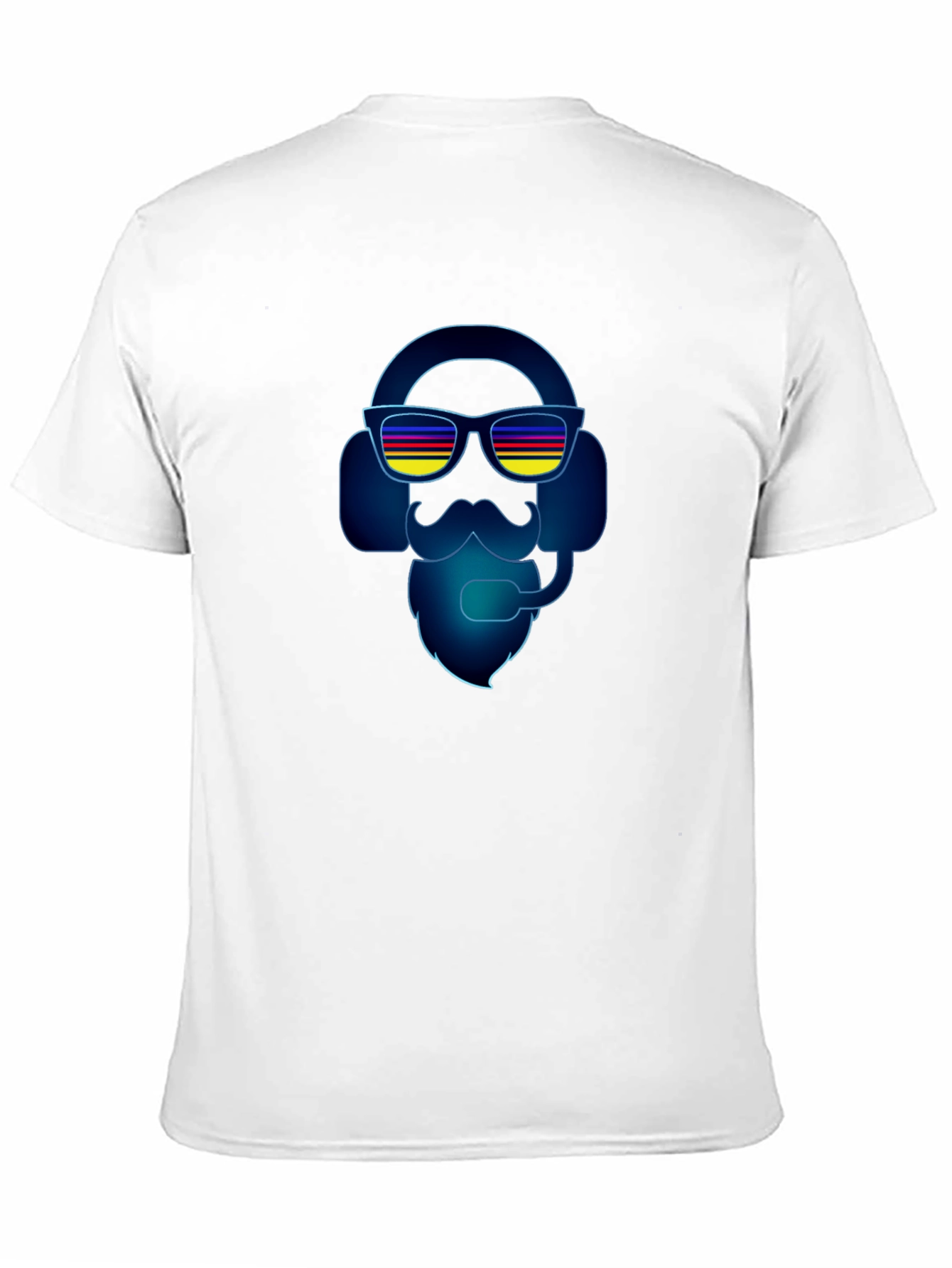 Retro Gamer Headset Beard Graphic Tee