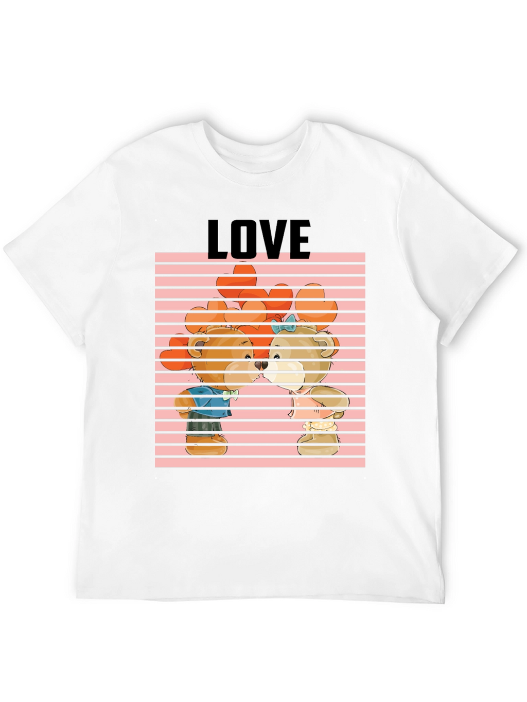 Bear Love Graphic Tee - Cute Cartoon Design