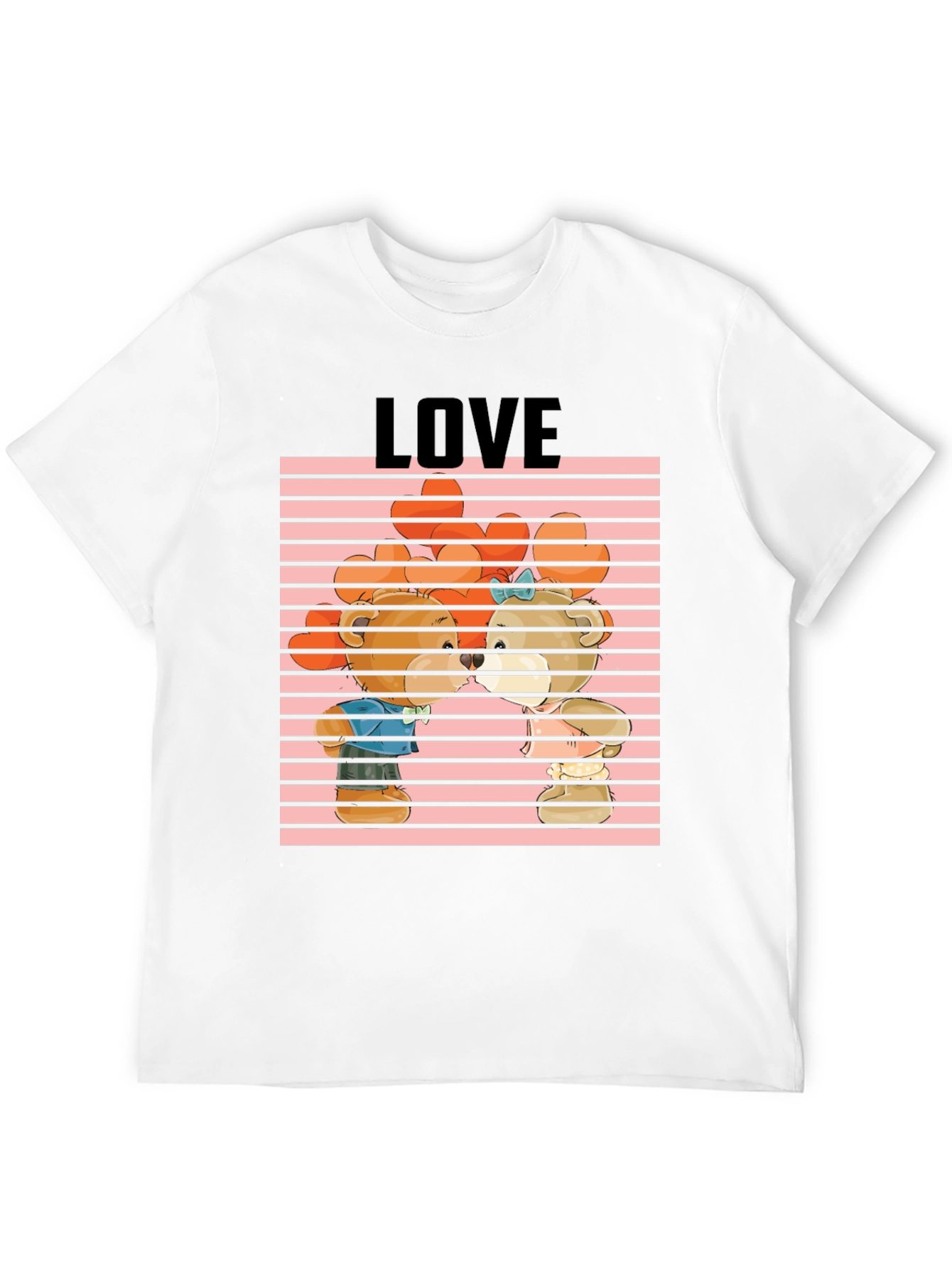 Bear Love Graphic Tee - Cute Cartoon Design