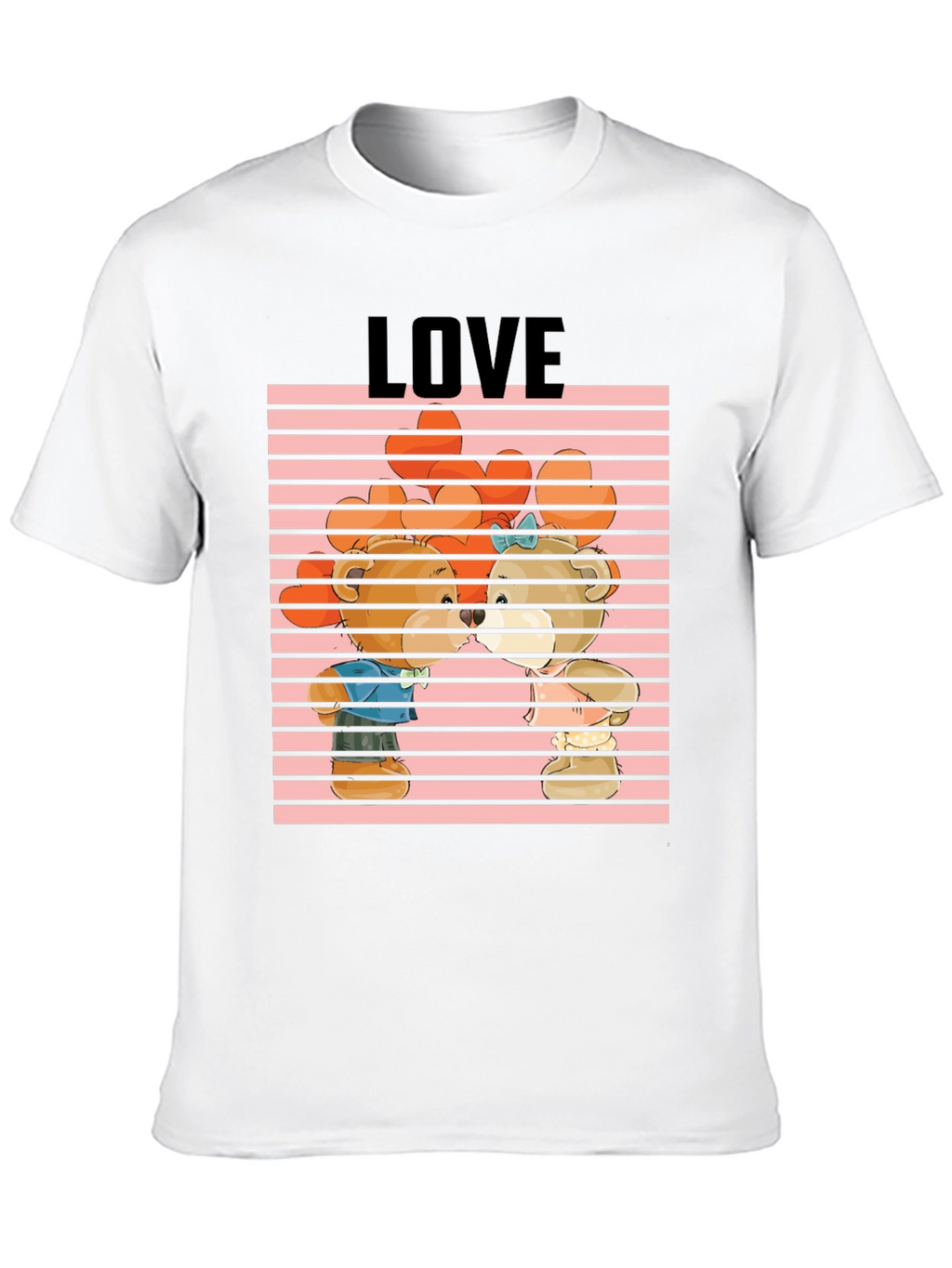 Bear Love Graphic Tee - Cute Cartoon Design