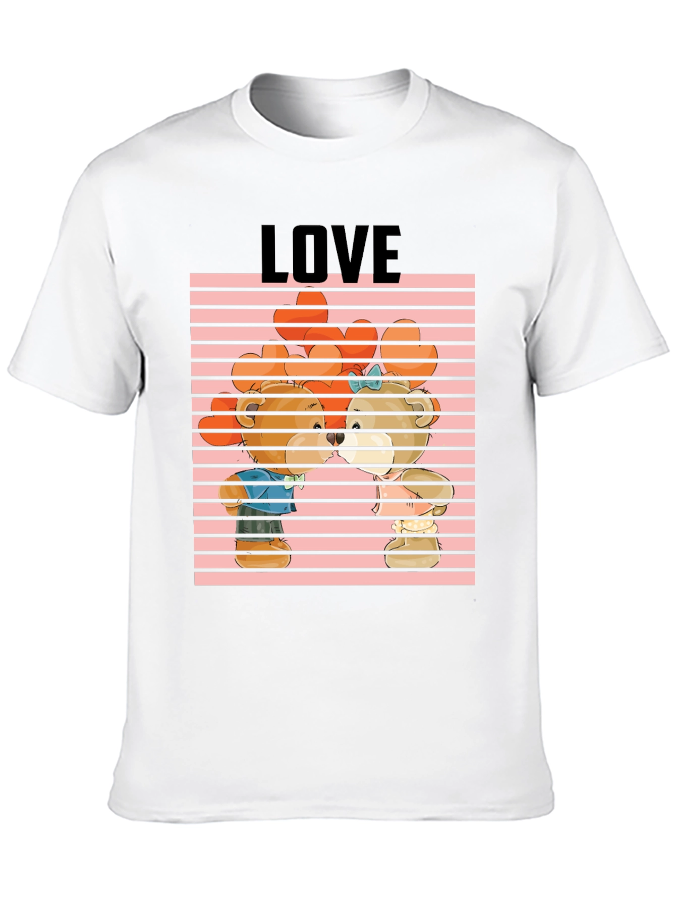 Bear Love Graphic Tee - Cute Cartoon Design