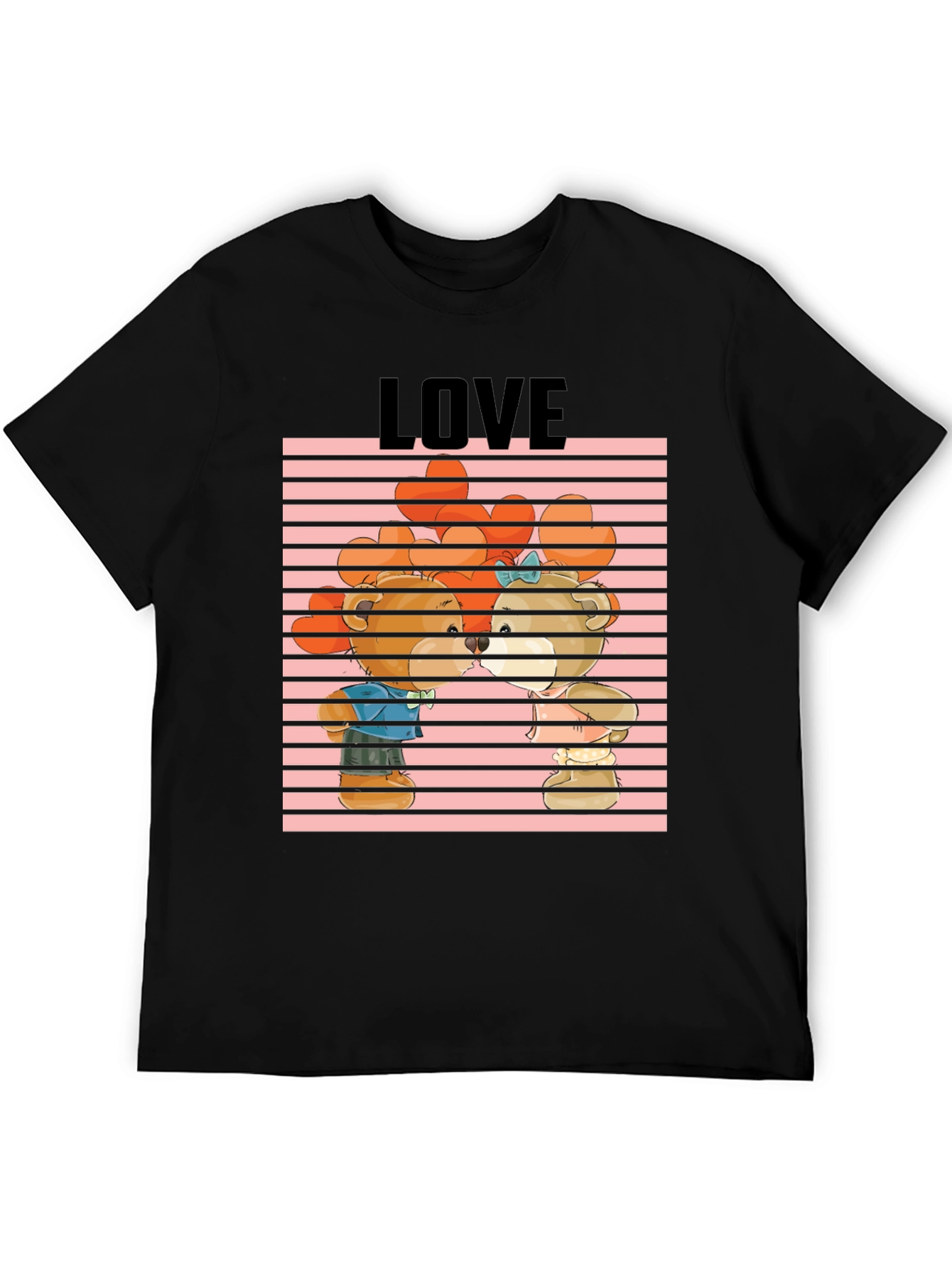 Bear Love Graphic Tee - Cute Cartoon Design