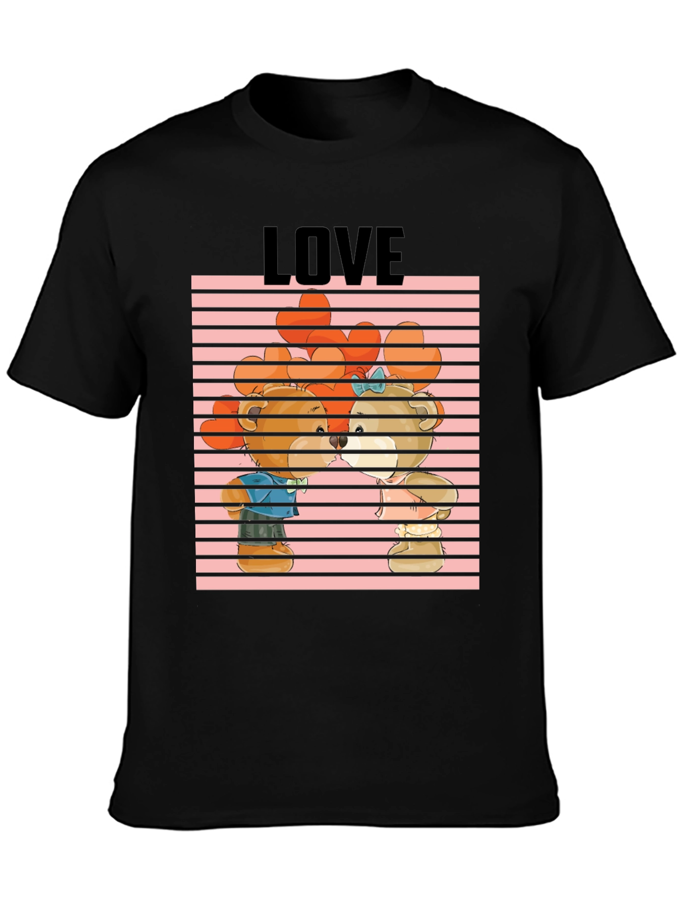 Bear Love Graphic Tee - Cute Cartoon Design