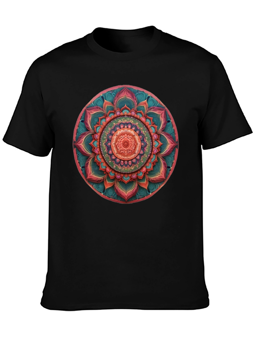 Mandala Print Crew Neck T-Shirt