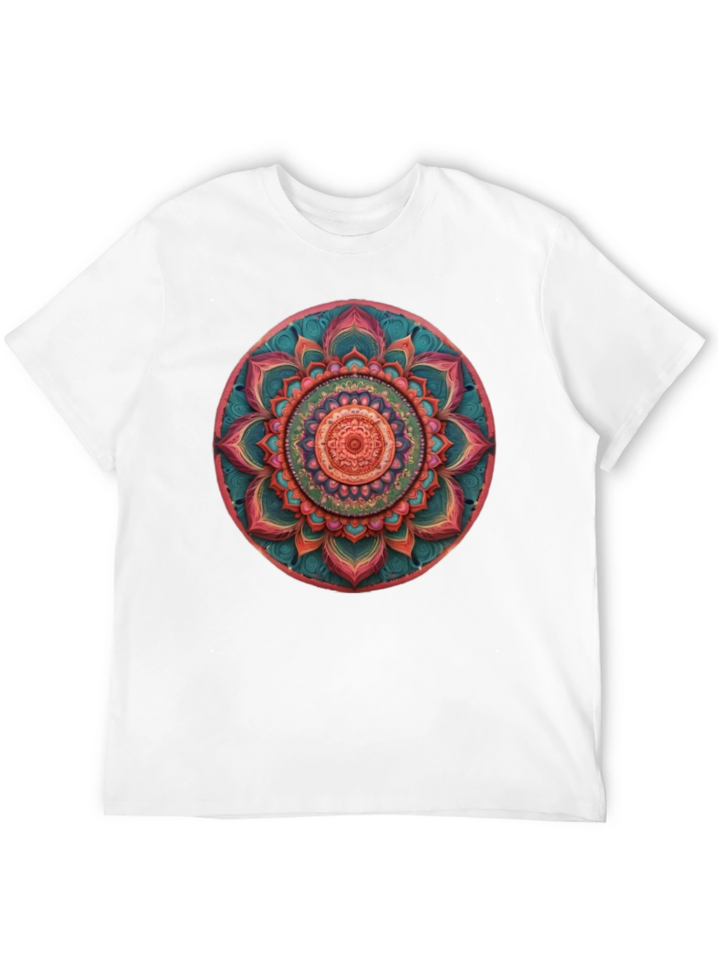 Mandala Print Crew Neck T-Shirt