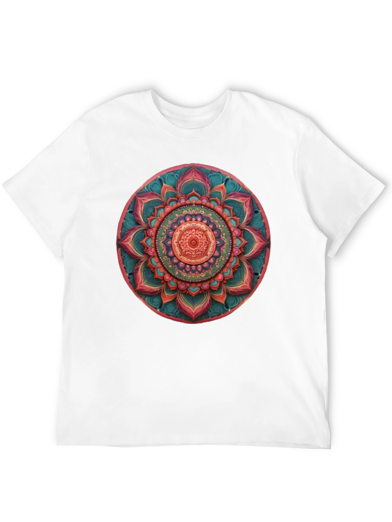 Mandala Print Crew Neck T-Shirt