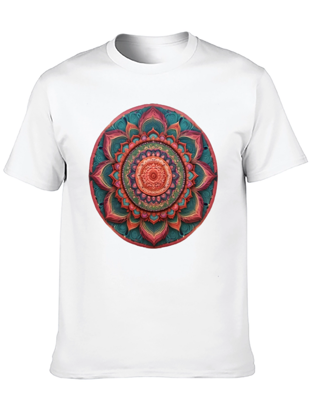 Mandala Print Crew Neck T-Shirt