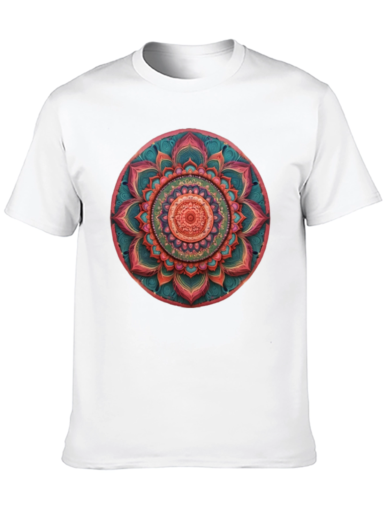 Mandala Print Crew Neck T-Shirt