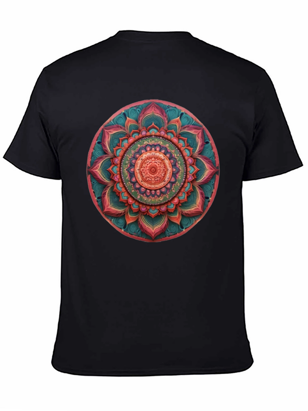 Mandala Print Crew Neck T-Shirt