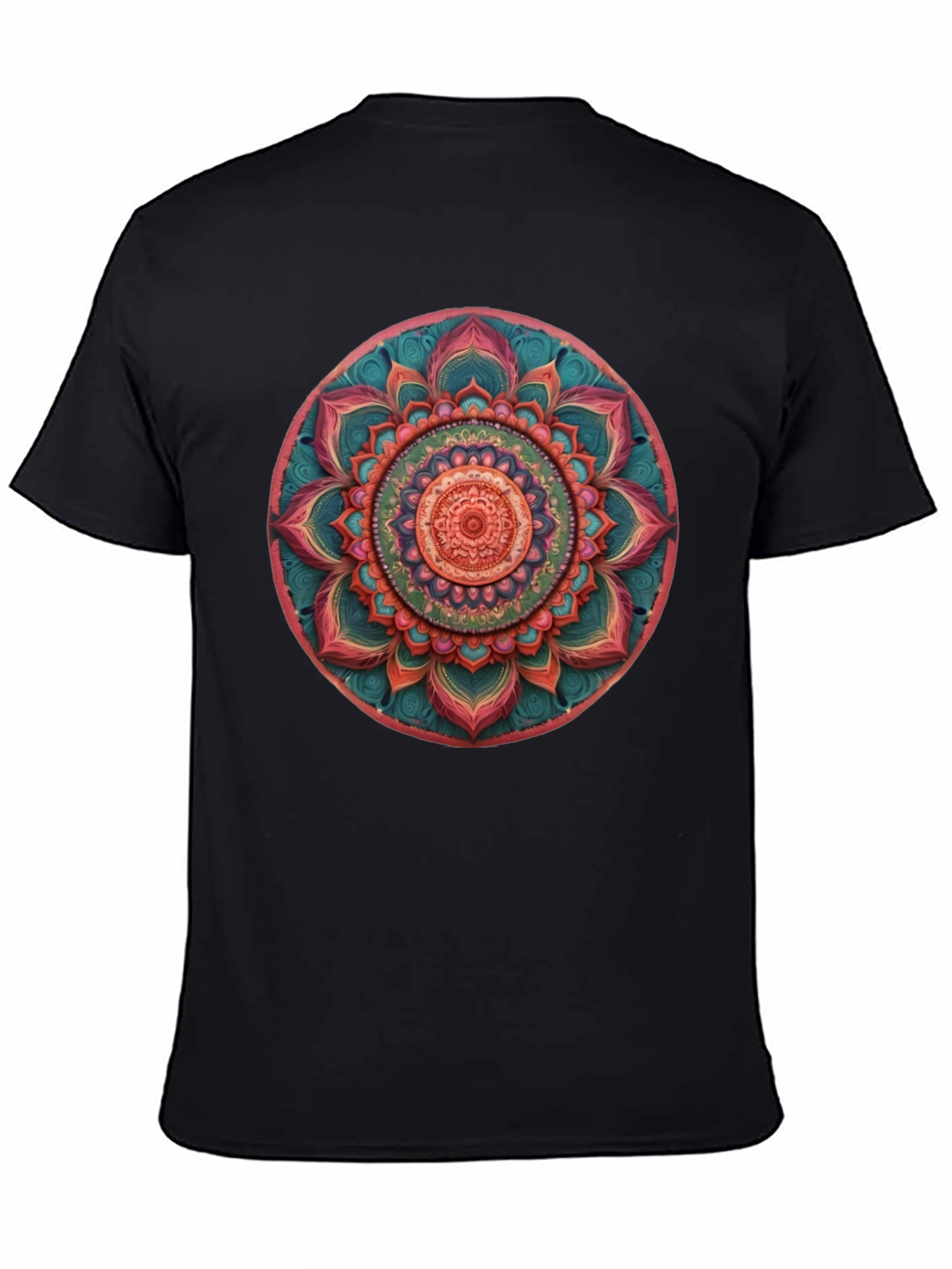 Mandala Print Crew Neck T-Shirt