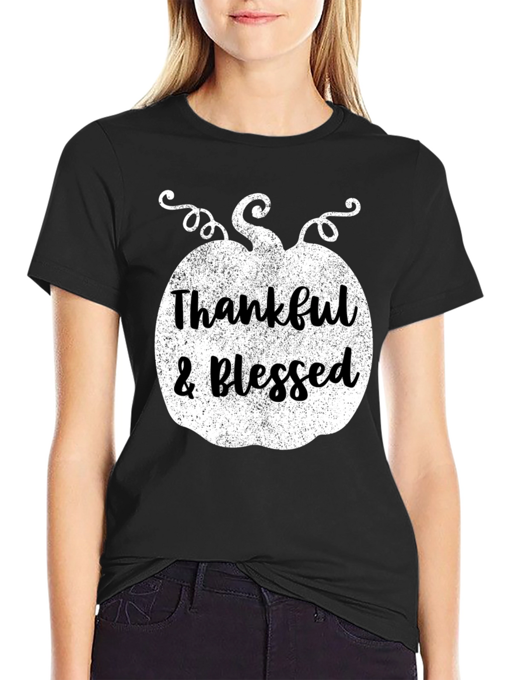 Thankful & Blessed Pumpkin T-Shirt