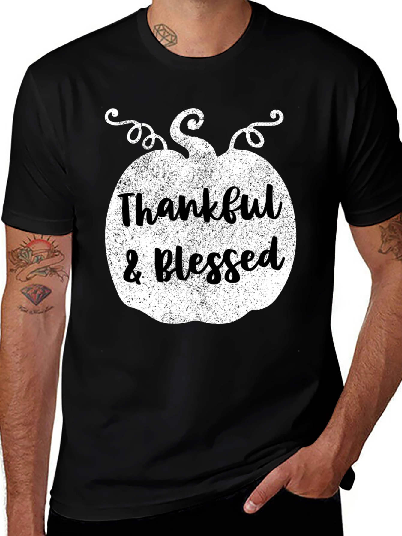 Thankful & Blessed Pumpkin T-Shirt