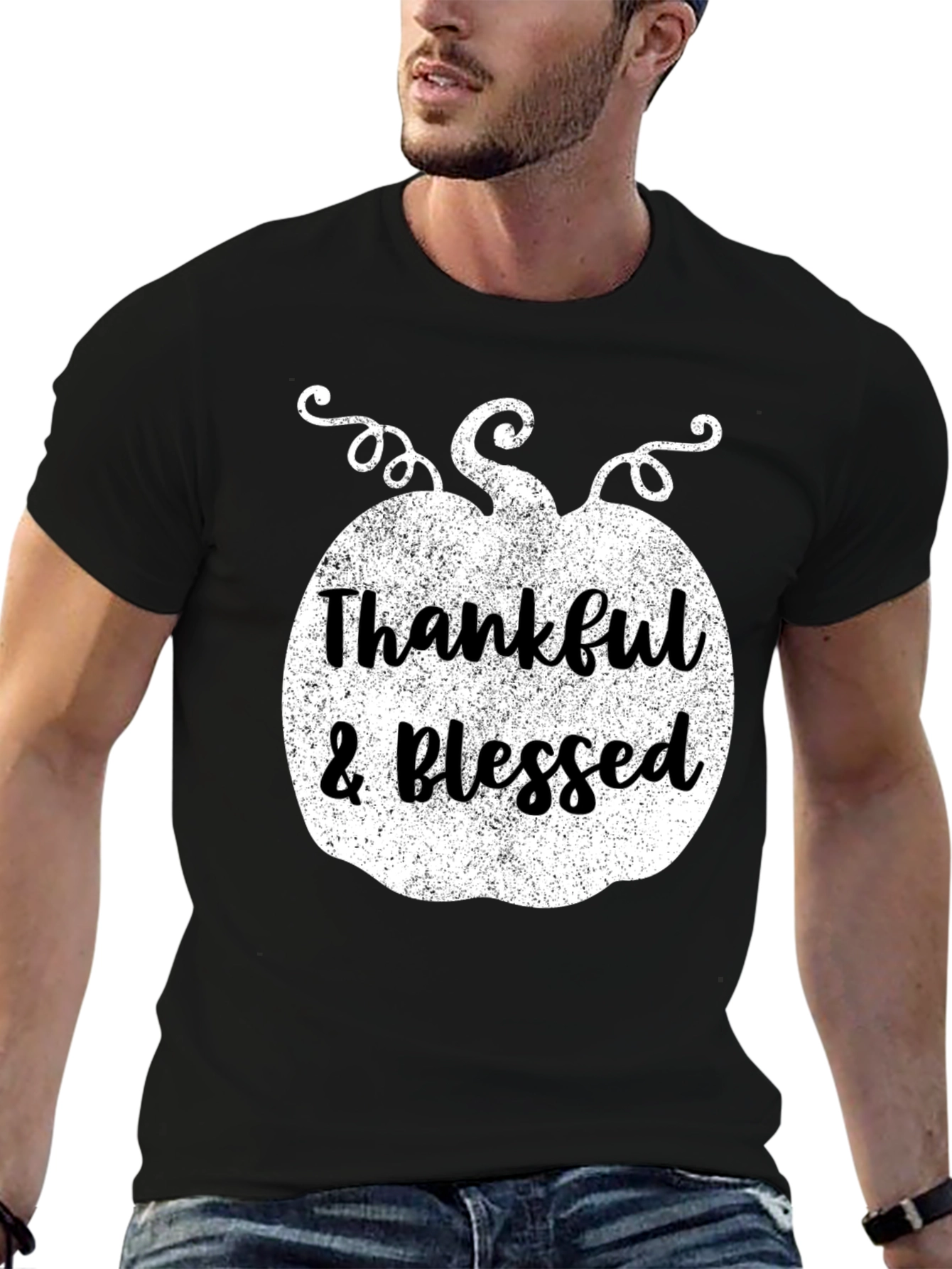 Thankful & Blessed Pumpkin T-Shirt