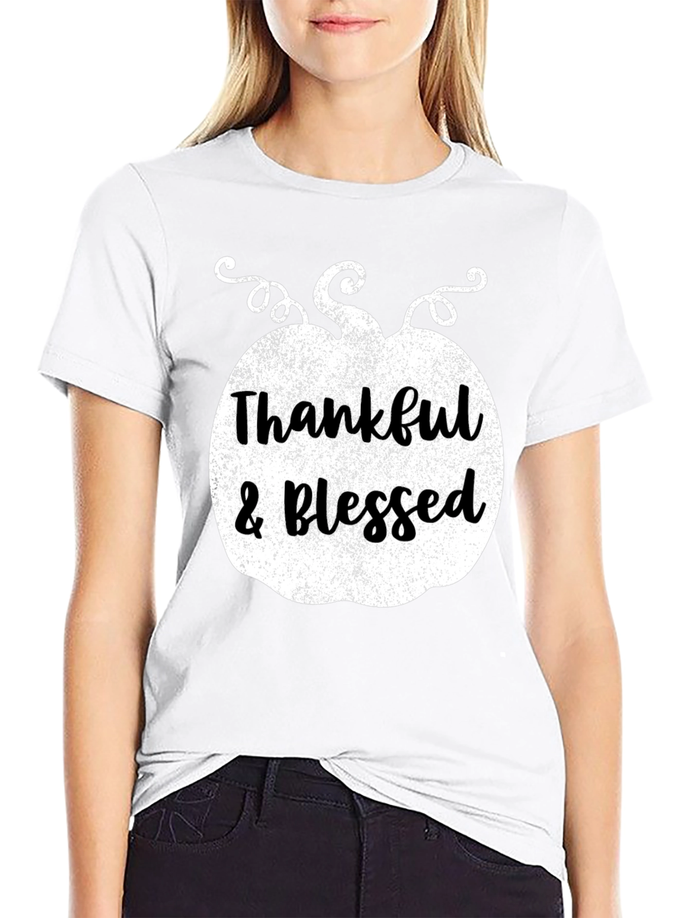 Thankful & Blessed Pumpkin T-Shirt