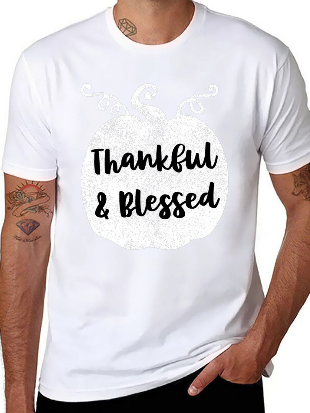 Thankful & Blessed Pumpkin T-Shirt