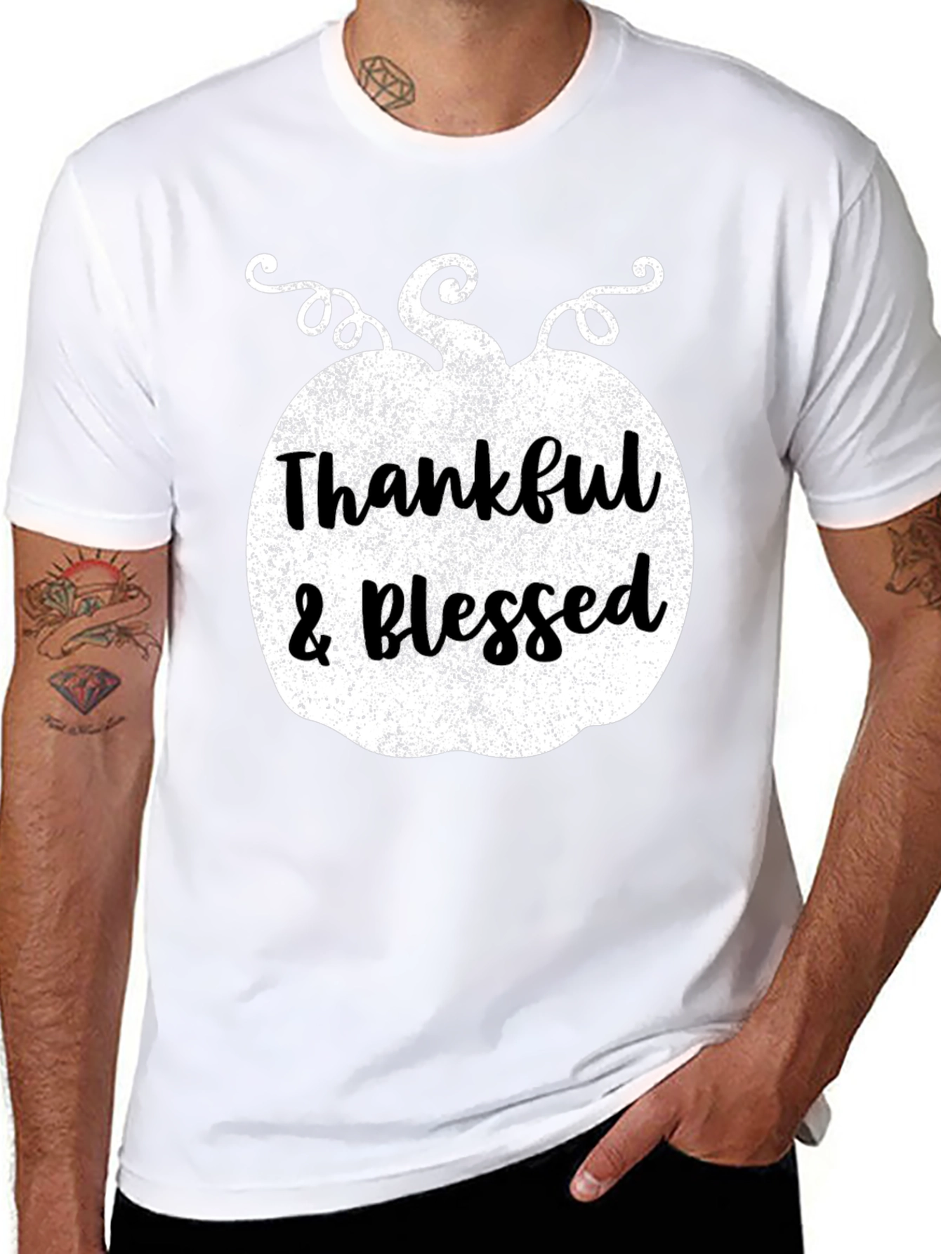 Thankful & Blessed Pumpkin T-Shirt