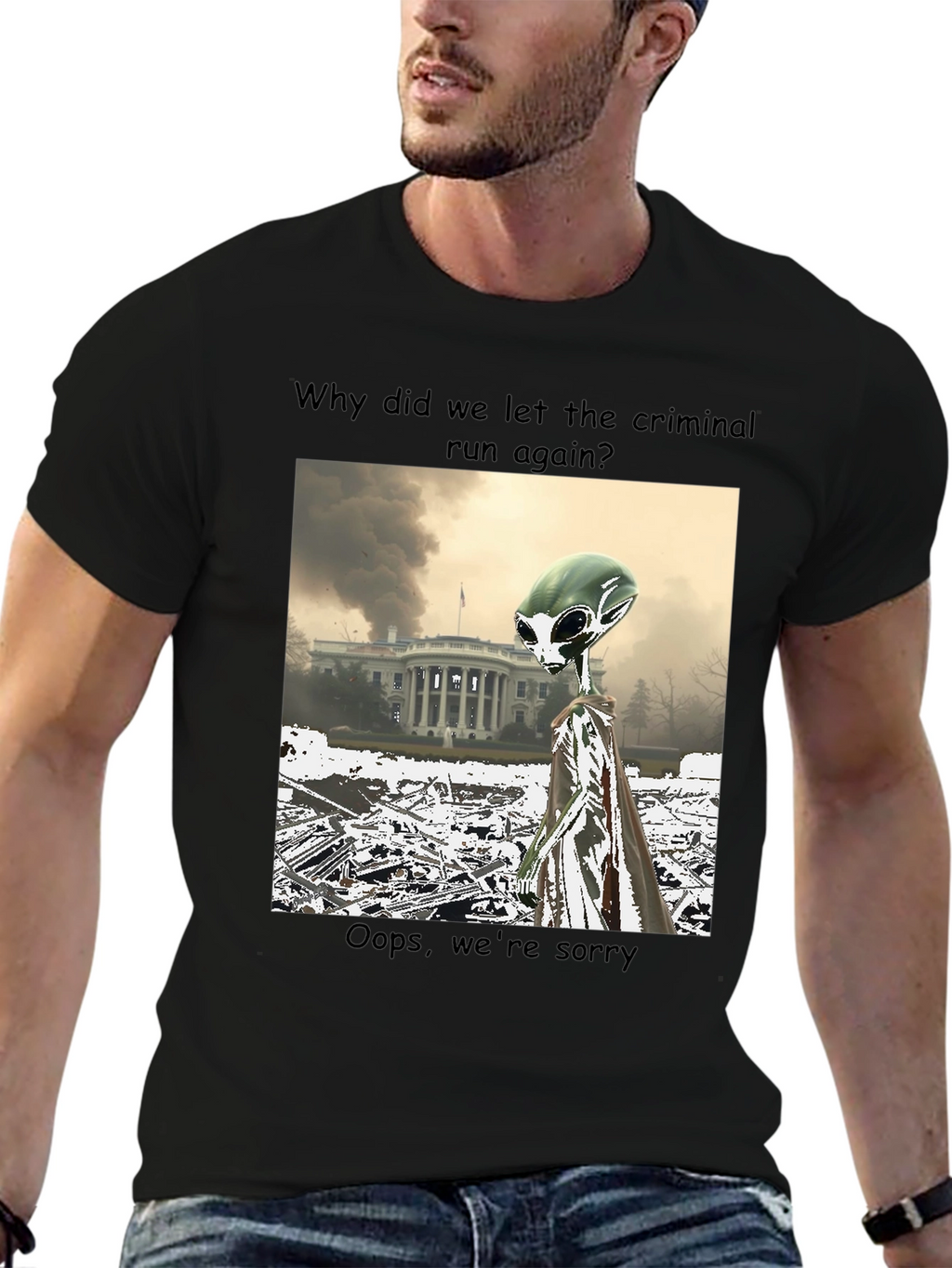 Political Alien Humor Graphic Tee