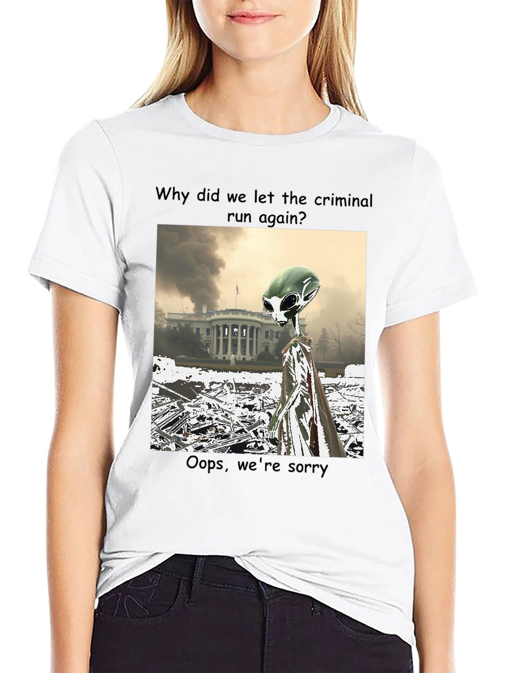 Political Alien Humor Graphic Tee