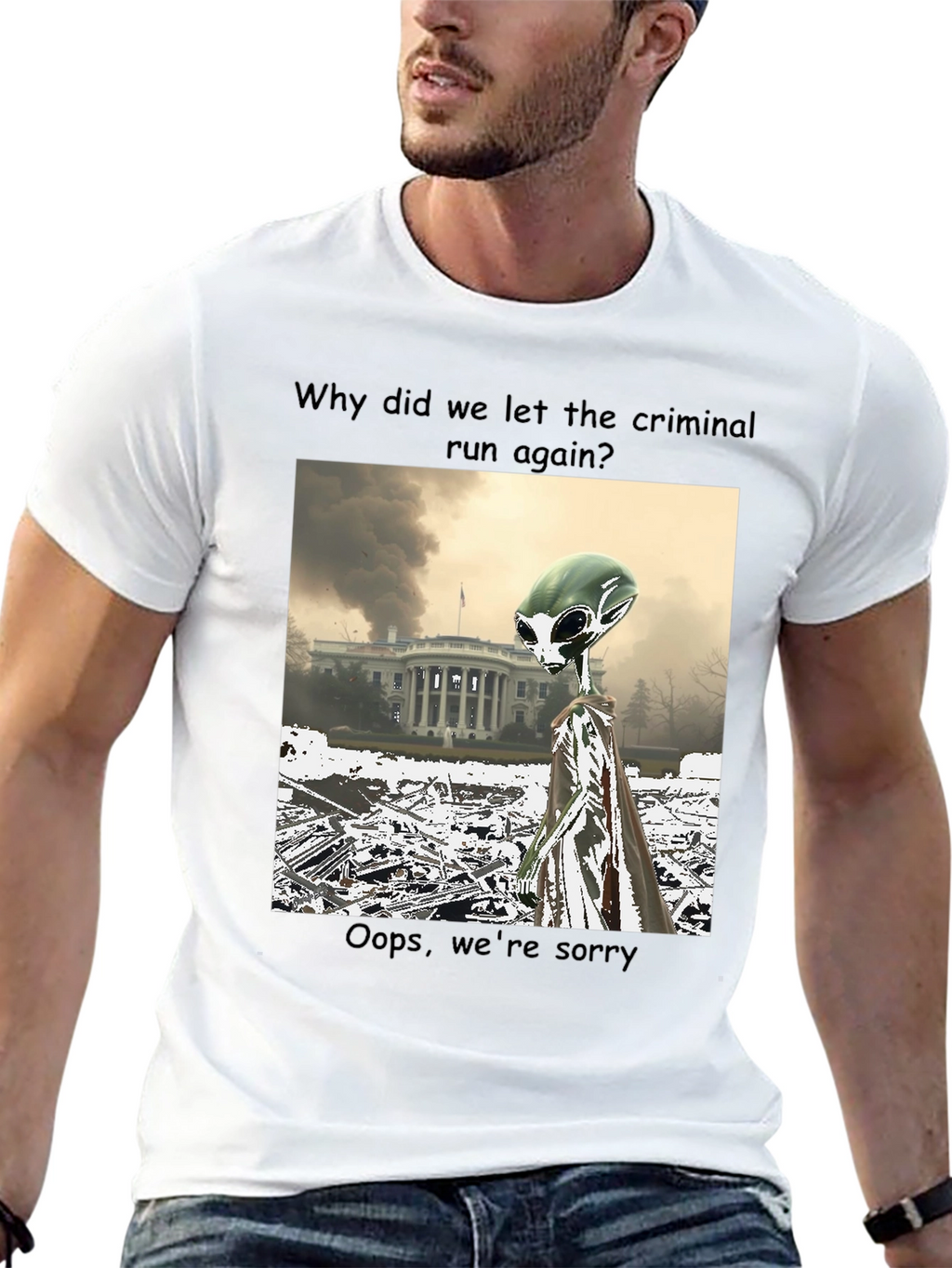 Political Alien Humor Graphic Tee