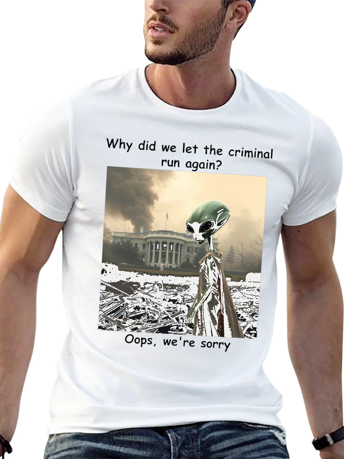 Political Alien Humor Graphic Tee