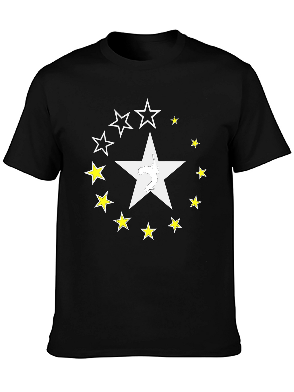 Star Circle Black T-Shirt